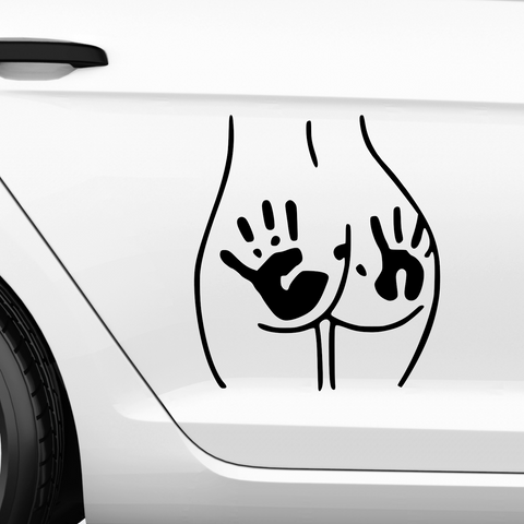 Hands on Ass Aufkleber - Beispielansicht