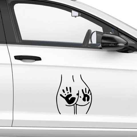 Hands on Ass Aufkleber - Beispielansicht
