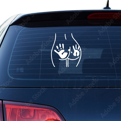Hands on Ass Aufkleber - Beispielansicht