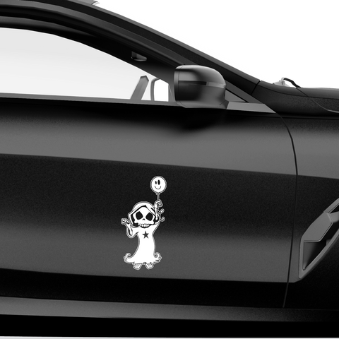 Happy Sensenmann Aufkleber - Beispielansicht