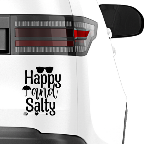 Happy and salty Aufkleber - Beispielansicht