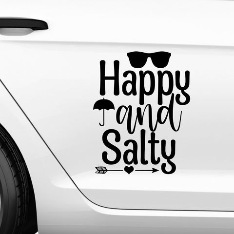 Happy and salty Aufkleber - Beispielansicht