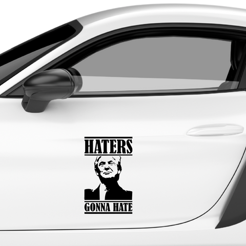 Haters gonna hate Trump Aufkleber - Beispielansicht