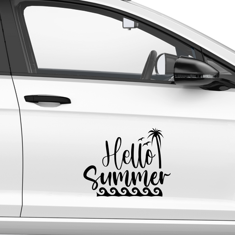 Hello Summer Aufkleber - Beispielansicht