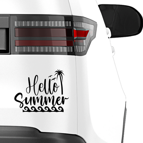 Hello Summer Aufkleber - Beispielansicht