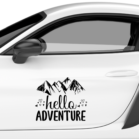 Hello adventure Aufkleber - Beispielansicht