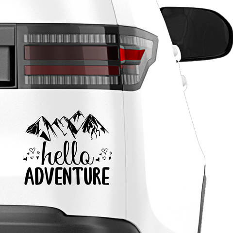 Hello adventure Aufkleber - Beispielansicht