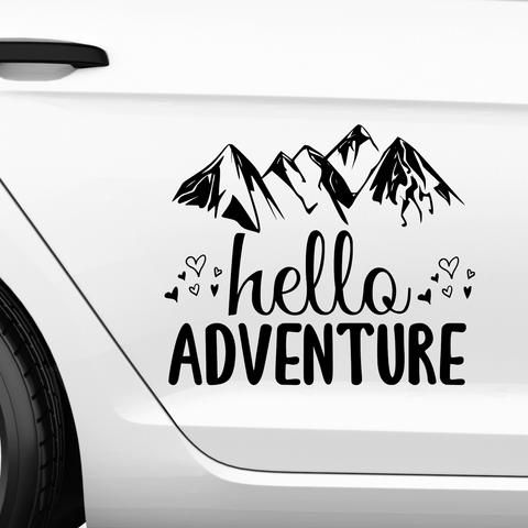 Hello adventure Aufkleber - Beispielansicht