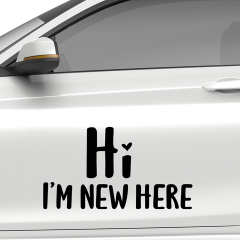 Hi im new here Aufkleber - Beispielansicht