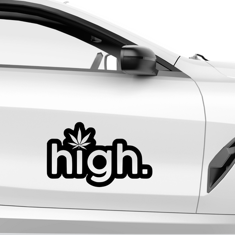 High Aufkleber - Beispielansicht