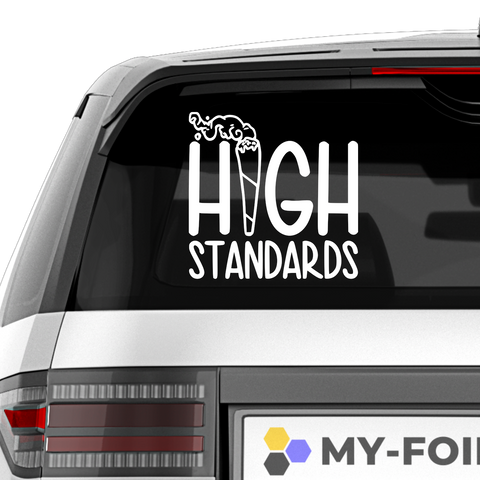 High Standart Aufkleber - Beispielansicht