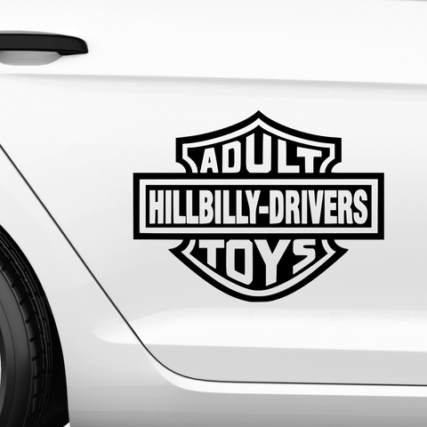 Hillbilly Drivers HArley Davidson Fakelogo Aufkleber - Beispielansicht