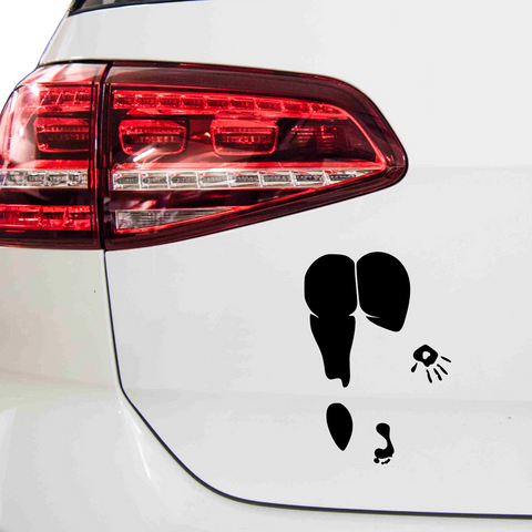 Hintern Abdruck Aufkleber - Beispielansicht