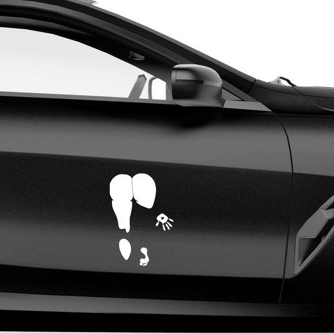 Hintern Abdruck Aufkleber - Beispielansicht