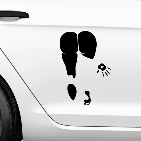 Hintern Abdruck Aufkleber - Beispielansicht