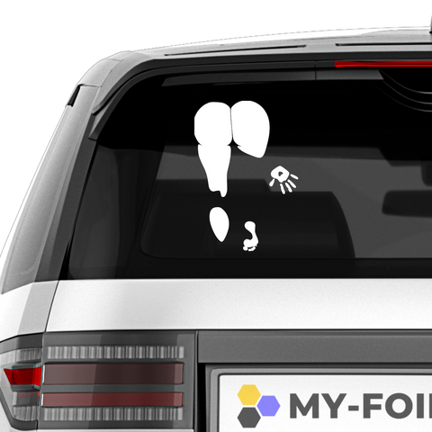 Hintern Abdruck Aufkleber - Beispielansicht