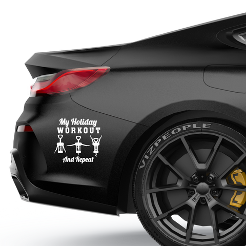 Holiday Workout Aufkleber - Beispielansicht