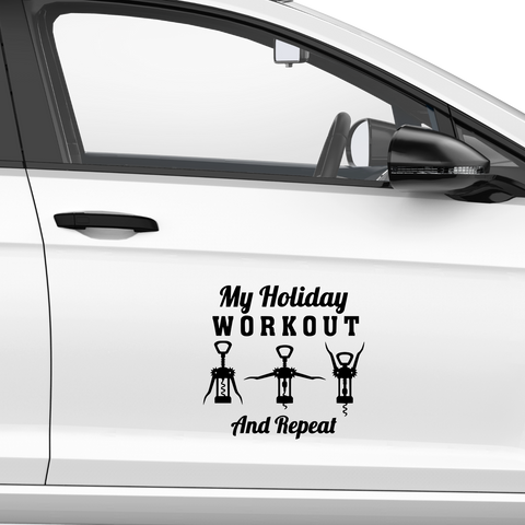 Holiday Workout Aufkleber - Beispielansicht