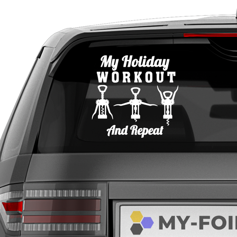 Holiday Workout Aufkleber - Beispielansicht