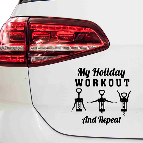 Holiday Workout Aufkleber - Beispielansicht