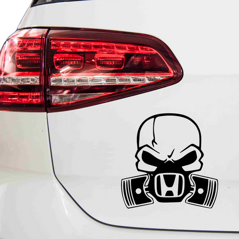 Honda Totenkopf Aufkleber - Beispielansicht