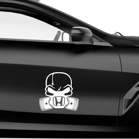 Honda Totenkopf Aufkleber - Beispielansicht