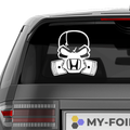 Honda Totenkopf Kolben Aufkleber - Beispielansicht