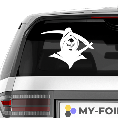 Hooded Sensenmann Aufkleber - Beispielansicht