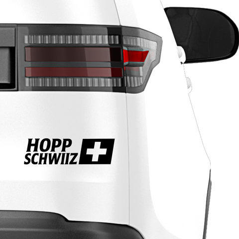 Hopp Schwiiz Aufkleber - Beispielansicht