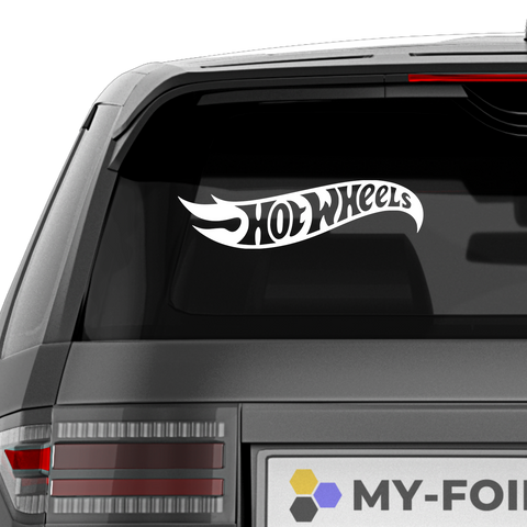 Hot Wheels Logo Aufkleber - Beispielansicht