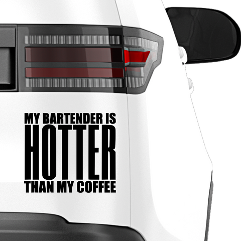 Hotter than my Coffee Aufkleber - Beispielansicht