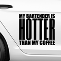 Hotter than my Coffee Aufkleber - Beispielansicht