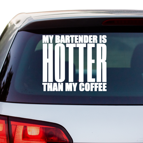 Hotter than my Coffee Aufkleber - Beispielansicht