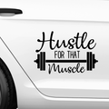 Hustel for that Muskel Aufkleber - Beispielansicht