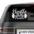 Hustel for that Muskel Aufkleber - Beispielansicht