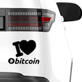 I Love Bitcoin Aufkleber - Beispielansicht