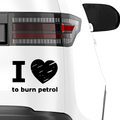I Love Burn Petrol Aufkleber - Beispielansicht