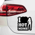 I Love Hot Moms Emblem Aufkleber - Beispielansicht