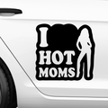 I Love Hot Moms Emblem Aufkleber - Beispielansicht