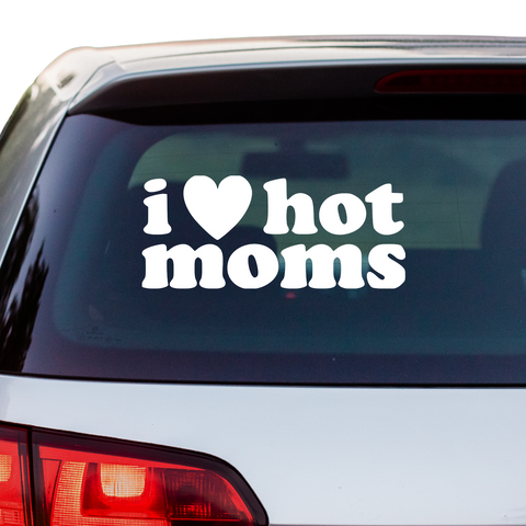 I Love Hot Moms Sticker - Beispielansicht