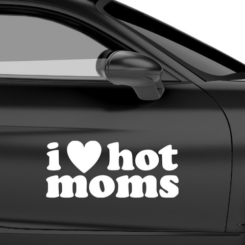 I Love Hot Moms Sticker - Beispielansicht