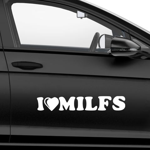 I Love Milfs Aufkleber - Beispielansicht