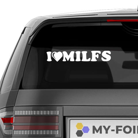 I Love Milfs Aufkleber - Beispielansicht