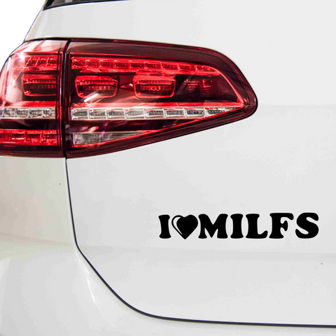 I Love Milfs Aufkleber - Beispielansicht