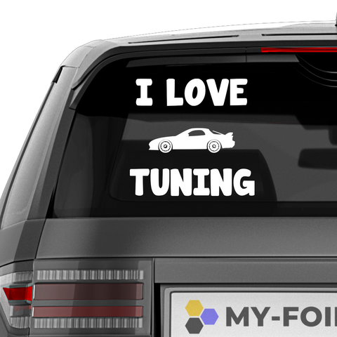 I Love Tuning Aufkleber - Beispielansicht