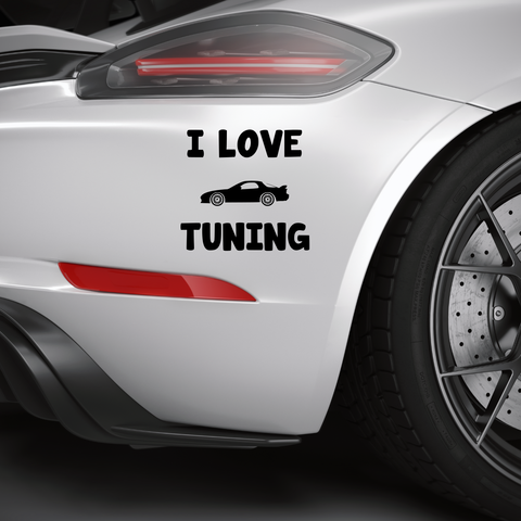 I Love Tuning Aufkleber - Beispielansicht
