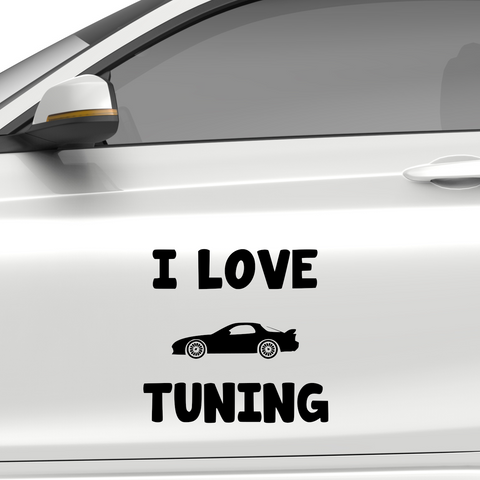 I Love Tuning Aufkleber - Beispielansicht