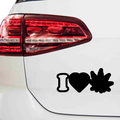 I Love Weed Aufkleber - Beispielansicht