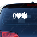 I Love Weed Aufkleber - Beispielansicht