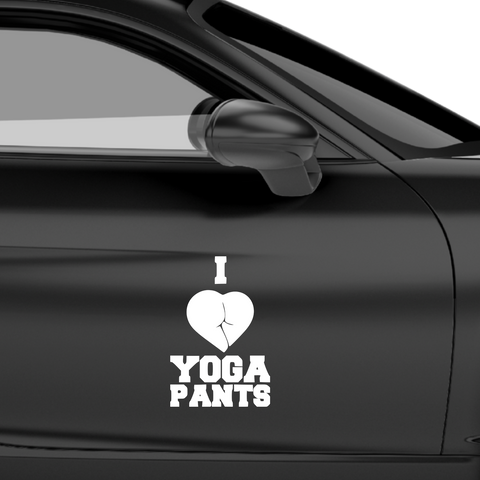 I Love Yoga Pants Aufkleber - Beispielansicht